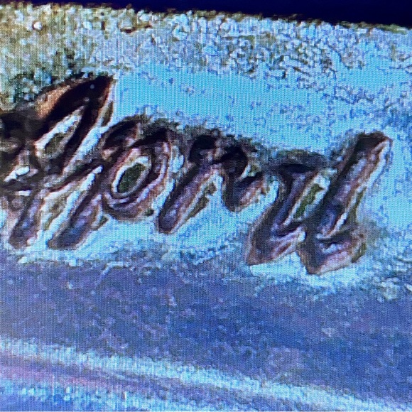 Vintage Sterling Silver Spoon Bracelet April with Spinning Bead - Picture 6 of 7